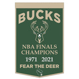 Wincraft 24''x38'' Wool Milwaukee Bucks Champions Banner