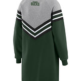 Women's Wear By Erin Andrews Chevron Stripe Milwaukee Bucks Sweatshirt Dress-back