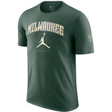 Jordan City Script Green Milwaukee Bucks T-Shirt-front