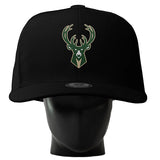 Noggin Boss Black Milwaukee Bucks Icon Logo Hat-on mannequin