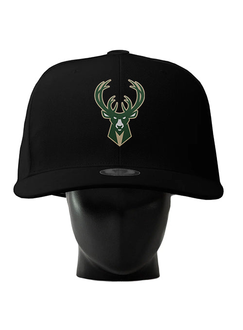 Noggin Boss Black Milwaukee Bucks Icon Logo Hat-on mannequin