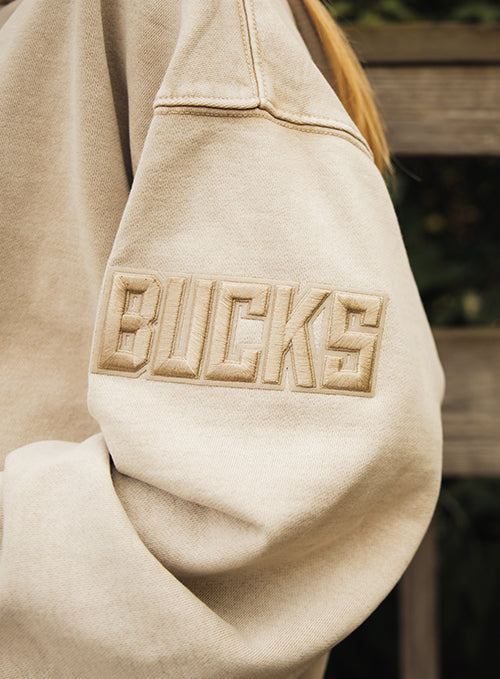 Pro Standard Classic Washed Milwaukee Bucks Hooded Sweatshirt-arm