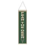 Wincraft 8''x32'' Wool Milwaukee Bucks Fear The Deer Banner