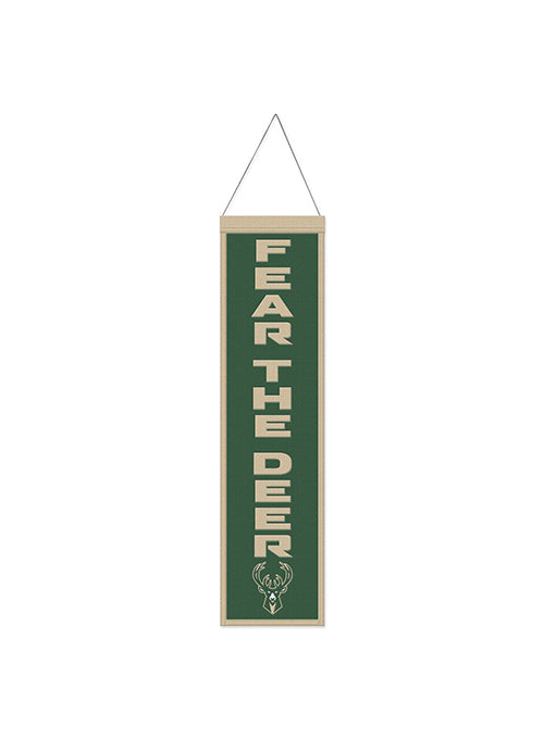 Wincraft 8''x32'' Wool Milwaukee Bucks Fear The Deer Banner