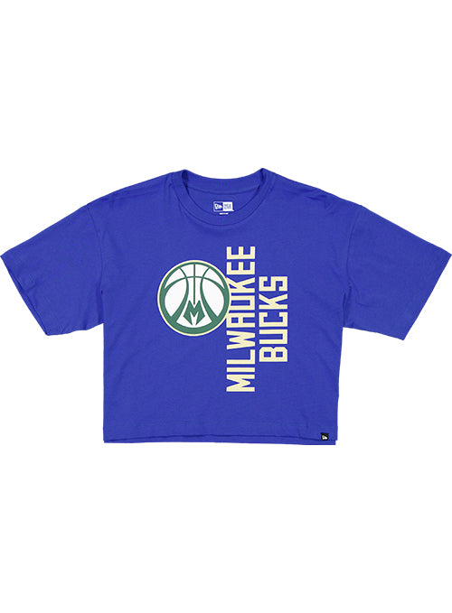 Women's New Era City Edition 2024-25 Wordmark Milwaukee Bucks T-Shirt-front
