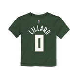 Toddler Nike Damian Lillard Icon Milwaukee Bucks T-Shirt-back