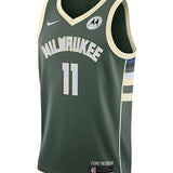 Nike 2022 Icon Edition Brook Lopez Milwaukee Bucks Swingman Jersey-FRONT