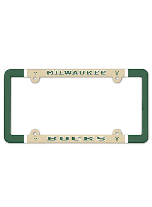 Wincraft Wordmark Milwaukee Bucks Plastic License Plate Frame