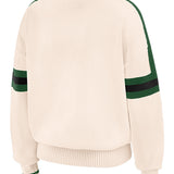 Women's Wear By Erin Andrews Milwaukee Bucks Stripe Sweater-back