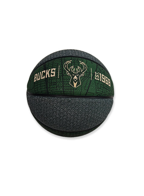 Fear The Deer City Map Milwaukee Bucks Mini Basketball- side 1