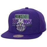 Mitchell & Ness HWC '93 Milwaukee Bucks Badge Line Snapback Hat-front