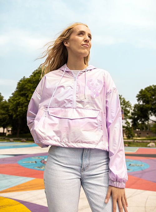 Women's Pro Standard Hologram Anarok Milwaukee Bucks Jacket-front