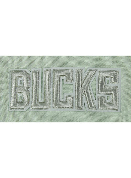 Pro Standard Neutral Moss Milwaukee Bucks Twill Jacket-back patch