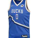 Youth Nike 2024-25 City Edition Damian Lillard Milwaukee Bucks Swingman Jersey-front