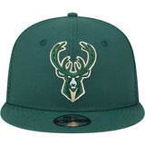 Youth New Era 9Fifty Milwaukee Bucks Trucker Snapback Hat-front