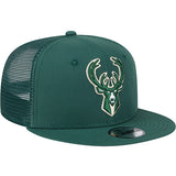 Youth New Era 9Fifty Milwaukee Bucks Trucker Snapback Hat-right