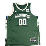 Signed Nike 2022 Icon Edition Jericho Sims Milwaukee Bucks Swingman Jersey-front