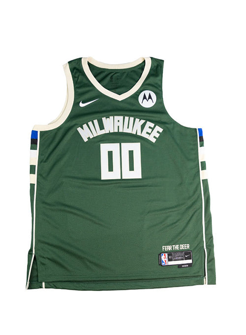 Signed Nike 2022 Icon Edition Jericho Sims Milwaukee Bucks Swingman Jersey-front
