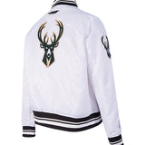 Women's Pro Standard Ransom Milwaukee Bucks Satin Jacket-back