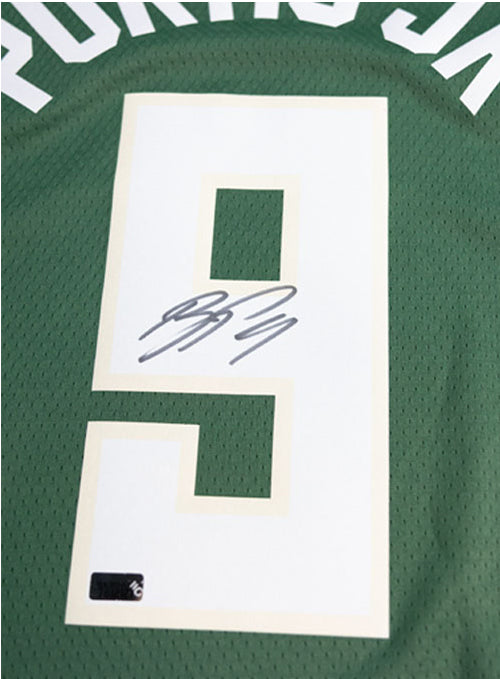 Signed Nike 2022 Icon Edition Bobby Portis Jr. Milwaukee Bucks Swingman Jersey-signature