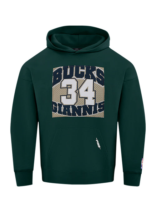 Pro Standard Made To Play Giannis Antetokounmpo Milwaukee Bucks Hooded Sweatshirt-front