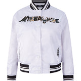 Women's Pro Standard Ransom Milwaukee Bucks Satin Jacket-front