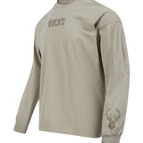 Pro Standard Wingspan Milwaukee Bucks Taupe Drop Shoulder Long Sleeve T-Shirt-angled front