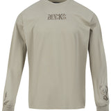 Pro Standard Wingspan Milwaukee Bucks Taupe Drop Shoulder Long Sleeve T-Shirt-front
