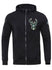 Pro Standard Logos Black Milwaukee Bucks Full-Zip Hooded Sweatshirt - Front View