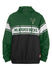 New Era Milwaukee Bucks 1/4 Zip Hooded Sweatshirt In Green, Black & White - Front View