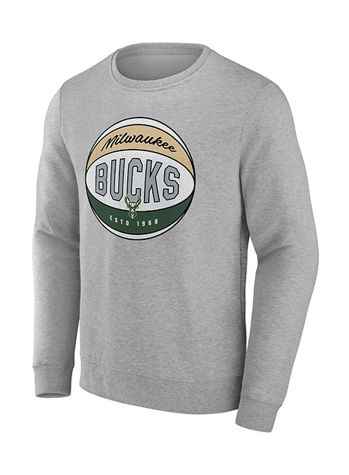 Fanatics Classics Hard Color Milwaukee Bucks Crewneck Sweatshirt