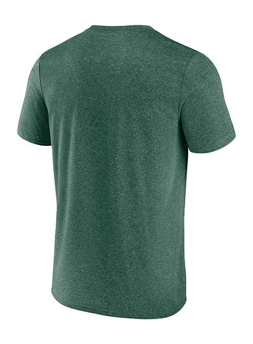 Fanatics Iconic Poly Overtime Milwaukee Bucks T-Shirt in Green - Back View