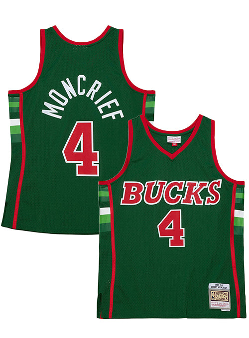 Mitchell & Ness HWC 1983 Sidney Moncrief Milwaukee Bucks Swingman Jersey- collage