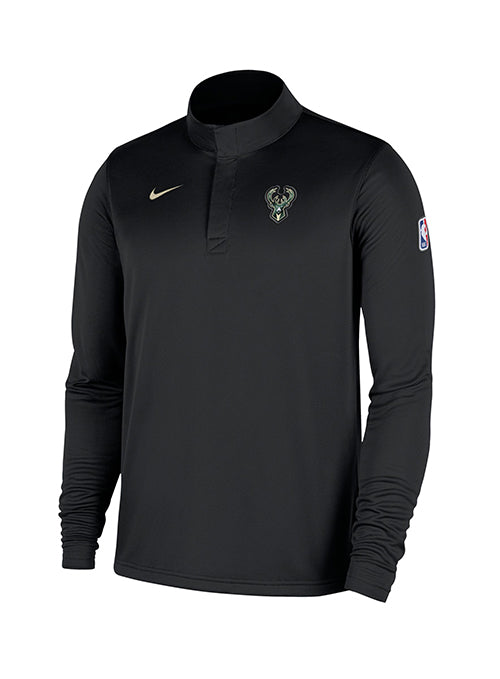 Nike 2025-26 Coaches 1/4 Zip Milwaukee Bucks Pullover-front