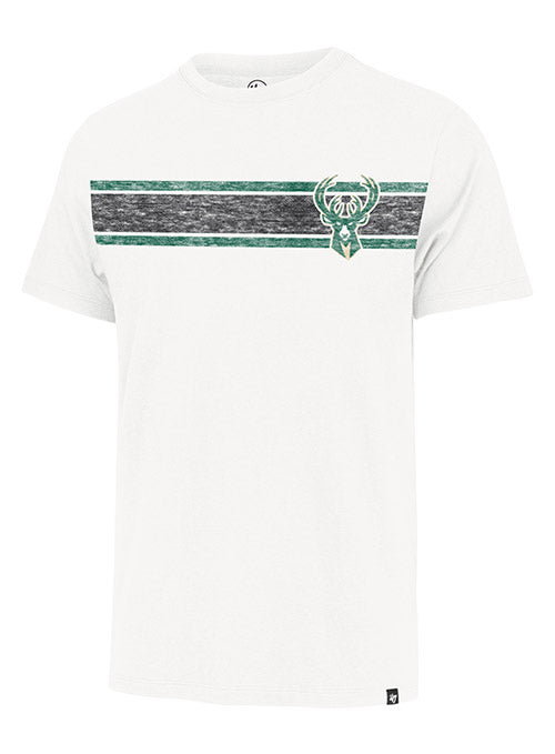 '47 Brand Bond Franklin Wavelength Milwaukee Bucks T-Shirt In White - Front View