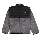 Big & Tall Fanatics Black Milwaukee Bucks Full Zip Puffer Jacket