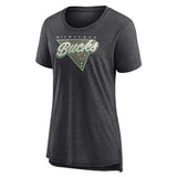 Women's Fanatics Classic TriBlend Buy Back Milwaukee Bucks T-Shirt in Grey - Front View