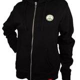 Women's Sportiqe Ally Ball Logo Black Milwaukee Bucks Full-Zip Hooded Sweatshirt- front