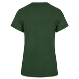 Women's '47 Brand Frankie Drop Shadow Milwaukee Bucks T-Shirt in Green - Back View