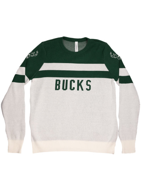 Women's Lusso Dominique Milwaukee Bucks Sweater- Front 