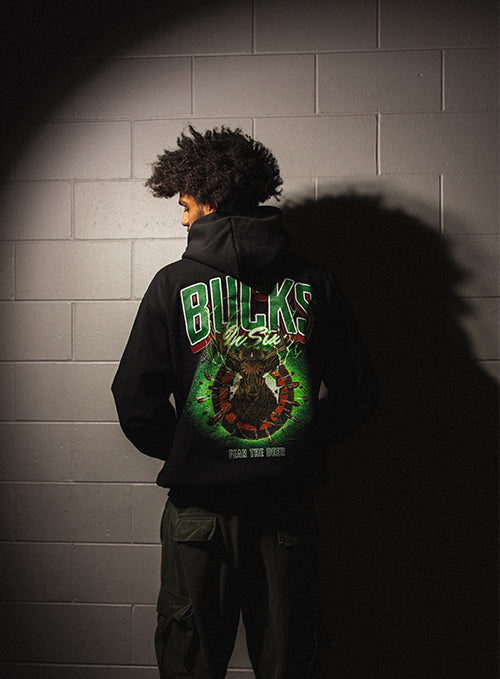 Bucks In Six x Unfinished Legacy Dynamic Fusion Milwaukee Bucks Hooded Sweatshirt-back
