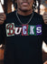 Bucks In Six x Mitchell & Ness Eras Milwaukee Bucks Long Sleeve T-Shirt- front close up