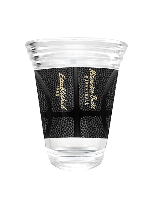 Great American Products Game Ball Milwaukee Bucks Shot Glass-back