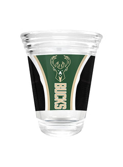 Great American Products Game Ball Milwaukee Bucks Shot Glass-front