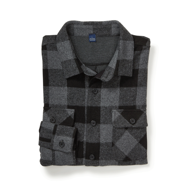 Magna-Ready Adaptive Black and Charcoal Milwaukee Bucks Flannel Shirt with Magnetic Closures