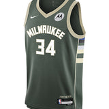 Youth Nike icon Edition Giannis Antentokounmpo Milwaukee Bucks Swingman Jersey- front