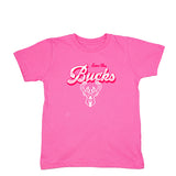 Toddler Girls Sporty Stripes Milwaukee Bucks T-Shirt- front