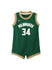Infant Nike Giannis Antetokounmpo Milwaukee Bucks Jersey Onesie in Green - Front View