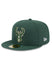 New Era 59Fifty Patch Milwaukee Bucks Fitted Hat In Green - Angled Left Side View