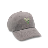 Women's 47 Brand Clean Up Noelle Gray Milwaukee Bucks Adjustable Hat- Angled Right View